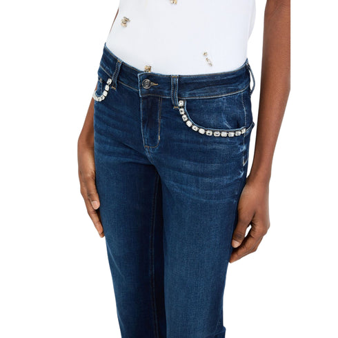 Jeans Donna Slim con strass dettaglio
